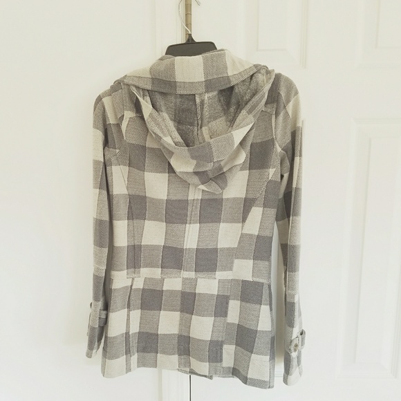 Hurley small spring fall coat jacket plaid sporty - Picture 4 of 5